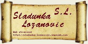 Sladunka Lozanović vizit kartica